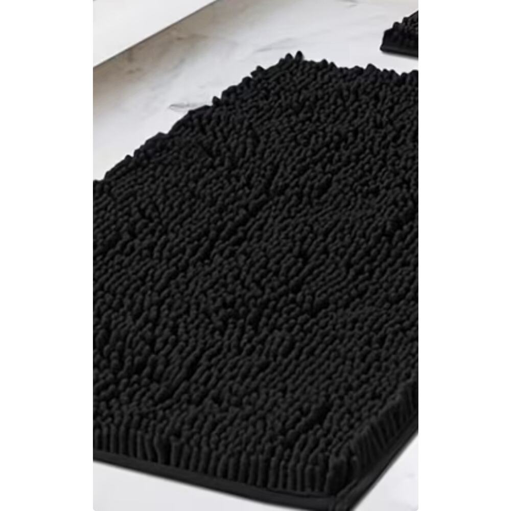 Aierjia 2 PC Shag Chenille Bath Rugs Extra Soft and Absorbent 20x32 And 17x24 - Picture 3 of 5